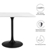 Lippa 36" Square Wood Top Dining Table - Black White - MOD5266