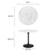 Lippa 36" Round Artificial Marble Dining Table - Black White - MOD5268