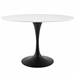 Lippa 48" Oval Wood Top Dining Table - Black White - MOD5269