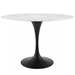 Lippa 48" Oval Artificial Marble Dining Table - Black White - MOD5270