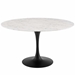 Lippa 54" Round Artificial Marble Dining Table - Black White - MOD5280