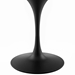 Lippa 54" Round Artificial Marble Dining Table - Black White - MOD5280