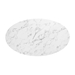 Lippa 54" Oval Artificial Marble Dining Table - Black White - MOD5282