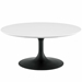 Lippa 36" Round Wood Coffee Table - Black White - MOD5287