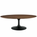 Lippa 48" Oval-Shaped Walnut Coffee Table - Black Walnut - MOD5290