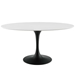 Lippa 60" Oval Wood Top Dining Table - Black White - MOD5291