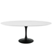 Lippa 78" Oval Wood Dining Table - Black White - MOD5292