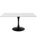 Lippa 60" Rectangle Wood Dining Table - Black White - MOD5293