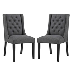 Baronet Dining Chair Fabric Set of 2 - Gray 