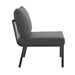 Riverside Outdoor Patio Aluminum Armless Chair - Gray Charcoal - MOD5349