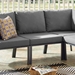 Riverside Outdoor Patio Aluminum Armless Chair - Gray Charcoal - MOD5349