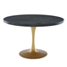 Drive 48" Round Wood Top Dining Table - Black Gold - MOD5383
