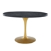 Drive 47" Oval Wood Top Dining Table - Black Gold - MOD5384