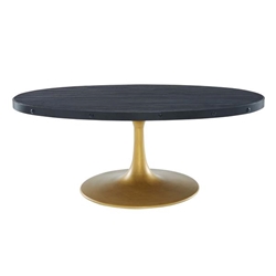 Drive Wood Top Coffee Table - Black Gold 