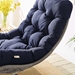 Brighton Wicker Rattan Outdoor Patio Swivel Lounge Chair - Light Gray Navy - MOD5480