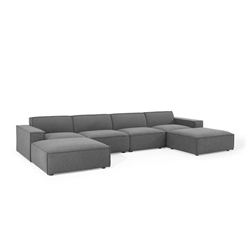 Restore 6-Piece Sectional Sofa - Charcoal Style A 