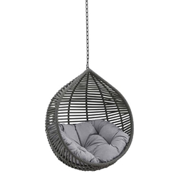 Garner Teardrop Outdoor Patio Swing Chair Without Stand - Gray Gray 