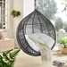 Garner Teardrop Outdoor Patio Swing Chair Without Stand - Gray White - MOD5530
