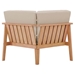 Sedona Outdoor Patio Eucalyptus Wood Sectional Sofa Corner Chair - Natural Taupe - MOD5558