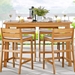 Riverlake 55" Outdoor Patio Ash Wood Bar Pub Table - Natural - MOD5592