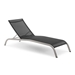 Savannah Mesh Chaise Outdoor Patio Aluminum Lounge Chair - Black - MOD5598