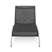 Savannah Mesh Chaise Outdoor Patio Aluminum Lounge Chair - Black - MOD5598