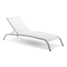Savannah Mesh Chaise Outdoor Patio Aluminum Lounge Chair - White - MOD5600