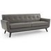 Engage Top-Grain Leather Living Room Lounge Sofa - Gray - MOD5651
