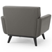 Engage Top-Grain Leather Living Room Lounge Accent Armchair - Gray - MOD5653