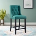 Baronet Tufted Button Upholstered Fabric Counter Stool - Teal - MOD5671