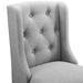 Baronet Tufted Button Upholstered Fabric Bar Stool - Light Gray - MOD5676