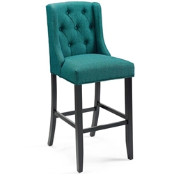 Baronet Tufted Button Upholstered Fabric Bar Stool - Teal 