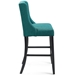 Baronet Tufted Button Upholstered Fabric Bar Stool - Teal - MOD5677