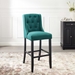 Baronet Tufted Button Upholstered Fabric Bar Stool - Teal - MOD5677
