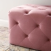 Amour 48" Tufted Button Entryway Performance Velvet Bench - Dusty Rose - MOD5721