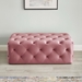 Amour 48" Tufted Button Entryway Performance Velvet Bench - Dusty Rose - MOD5721