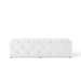 Amour 60" Tufted Button Entryway Faux Leather Bench - White - MOD5726