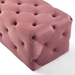 Amour 60" Tufted Button Entryway Performance Velvet Bench - Dusty Rose - MOD5727