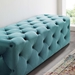 Amour 60" Tufted Button Entryway Performance Velvet Bench - Sea Blue - MOD5731