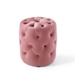 Amour Tufted Button Round Performance Velvet Ottoman - Dusty Rose - MOD5751