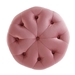 Amour Tufted Button Round Performance Velvet Ottoman - Dusty Rose - MOD5751