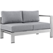 Shore 4 Piece Outdoor Patio Aluminum Sectional Sofa Set A - Silver Gray - MOD5798