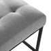 Privy Black Stainless Steel Upholstered Fabric Counter Stool - Black Light Gray - MOD5938