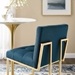 Privy Gold Stainless Steel Upholstered Fabric Bar Stool - Gold Azure - MOD5940