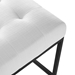 Privy Black Stainless Steel Upholstered Fabric Bar Stool - Black White - MOD5951