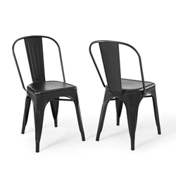 Promenade Bistro Dining Side Chair Set of 2 - Black 