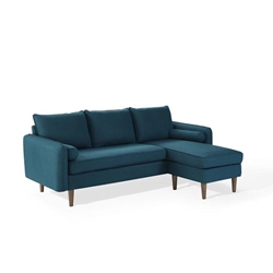 Revive Upholstered Right or Left Sectional Sofa - Azure 