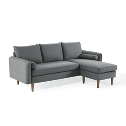 Revive Upholstered Right or Left Sectional Sofa - Gray 