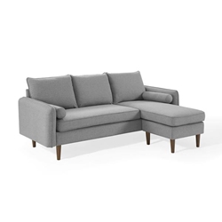 Revive Upholstered Right or Left Sectional Sofa - Light Gray 