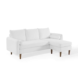Revive Upholstered Right or Left Sectional Sofa - White 